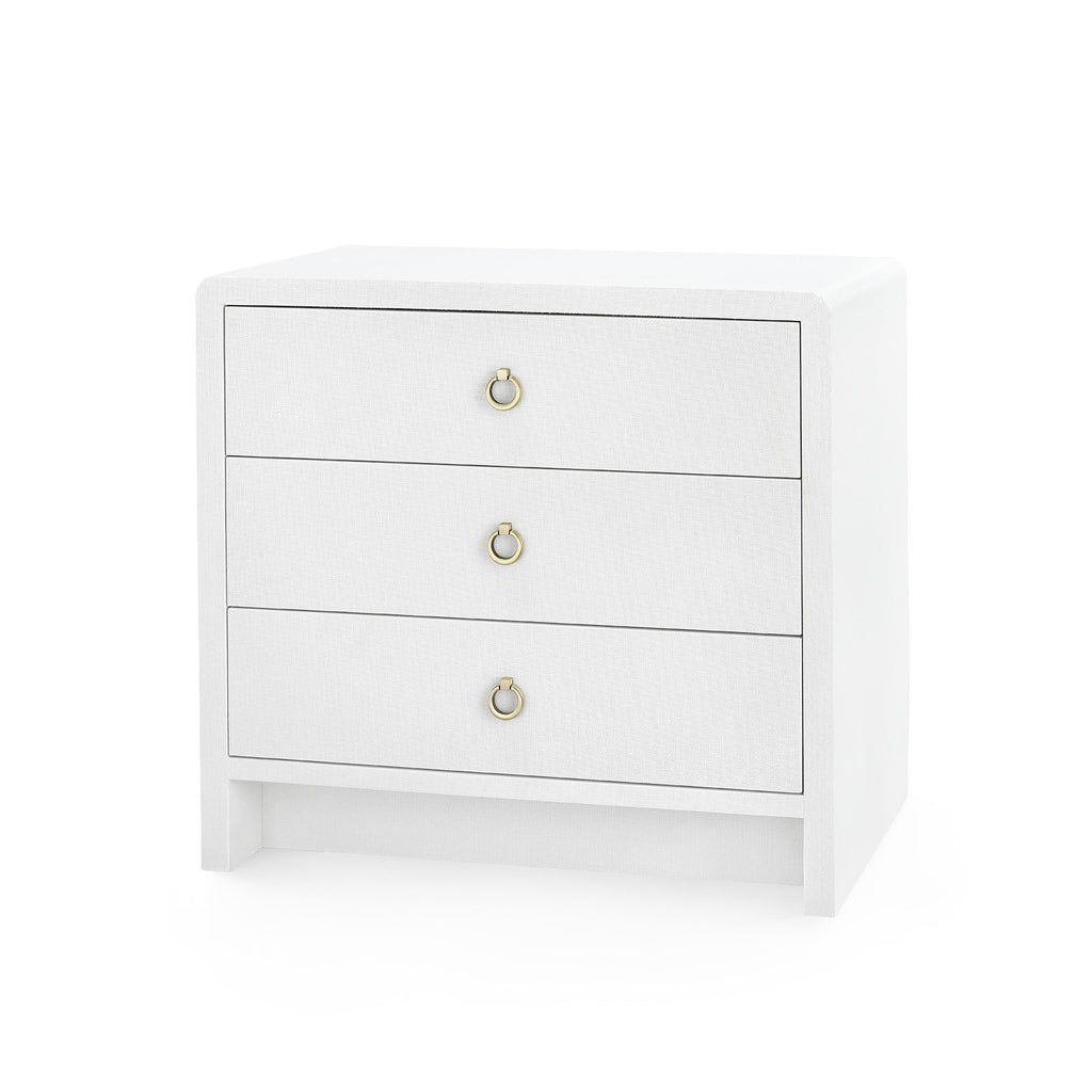 Bryant Linen 3-Drawer Side Table | Villa & House  - BRY-130-5199