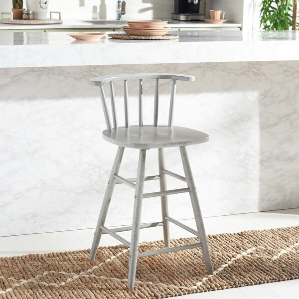 Safavieh Jay Wood Counter Stool - Grey