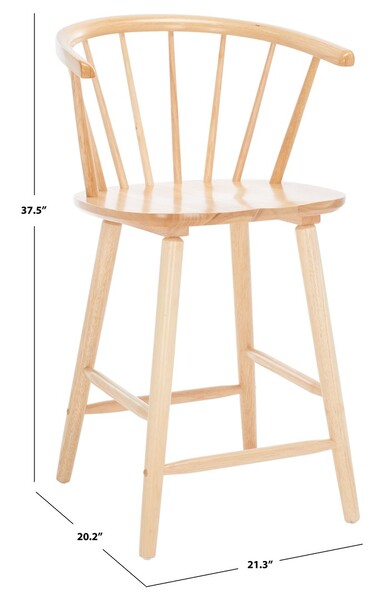 Blanchard Counter Stool (Set of 2) | Safavieh - BST8506 - Natural