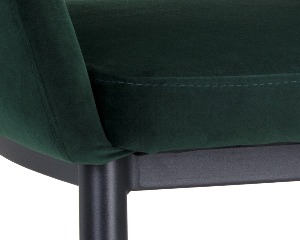 Thatcher Dining Armchair - Black - Deep Green Sky | Sunpan Furniture - 104965