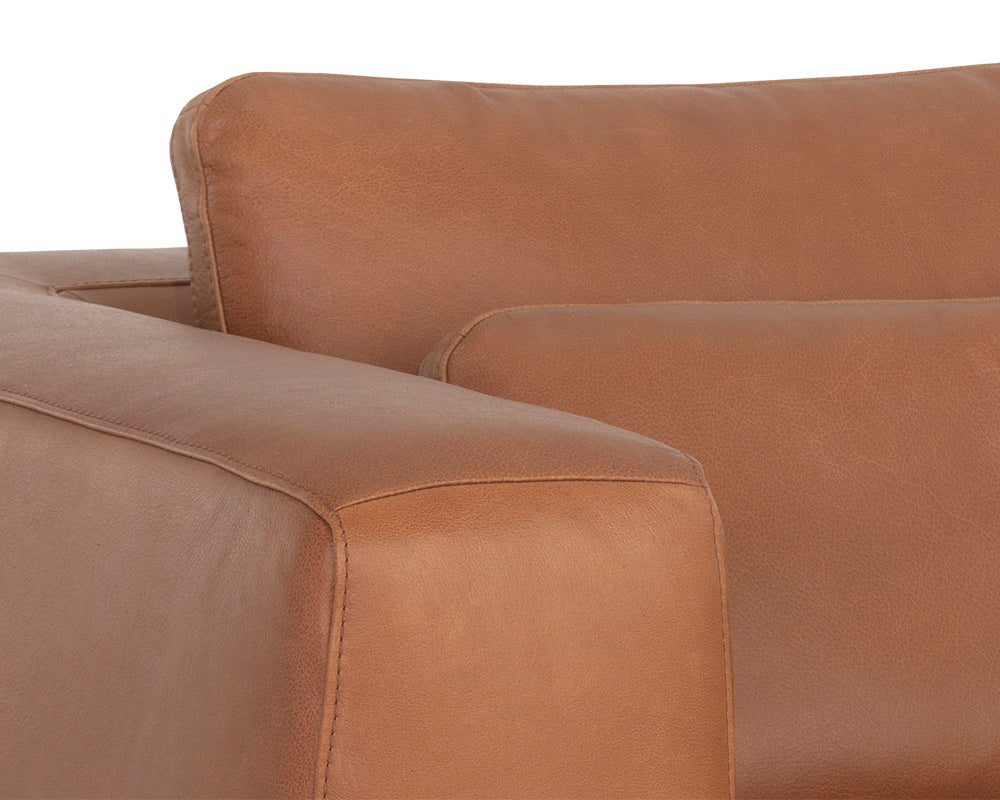 Burr Armchair - Behike Saddle Leather | Sunpan Furniture - 106138