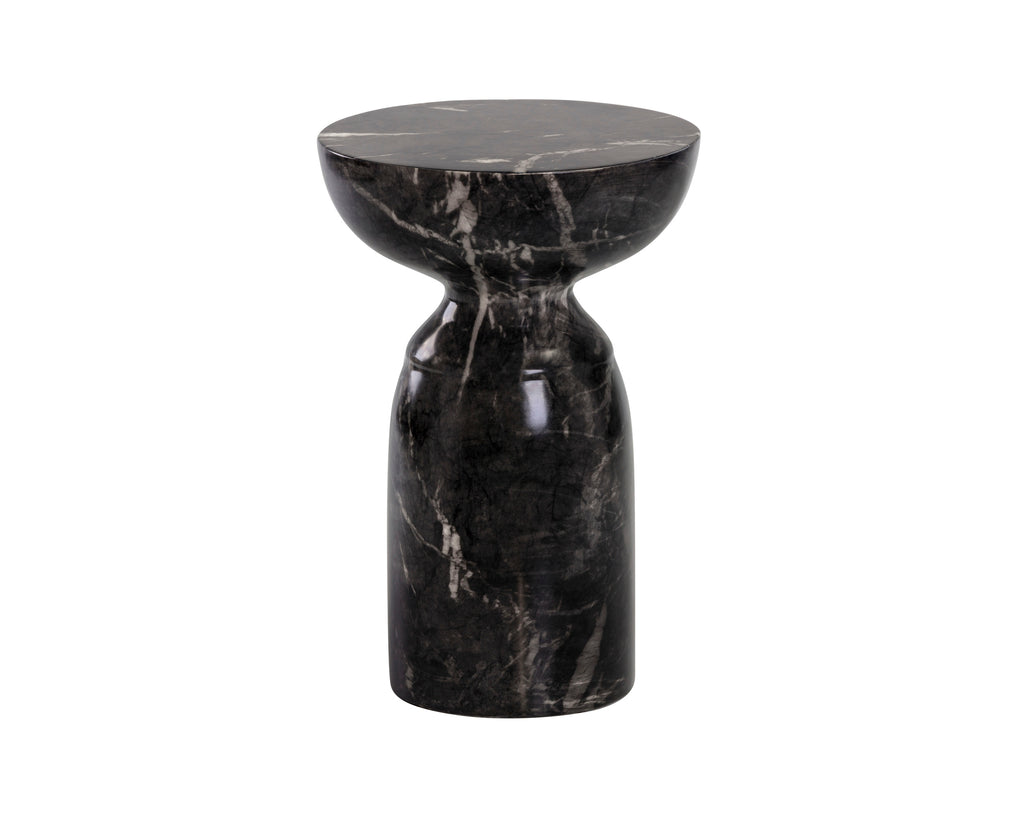 Goya End Table - Marble Look - Black | Sunpan Furniture - 105012