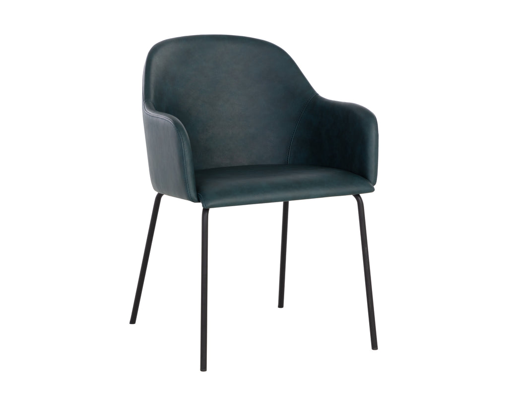 Hensley Dining Armchair - Dark Teal | Sunpan Furniture - 109250