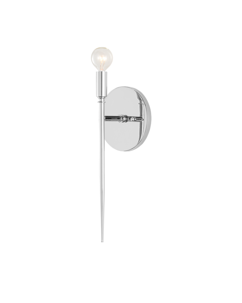 Bel Canto Nickel Wall Sconce | Currey & Co - 5800-0008