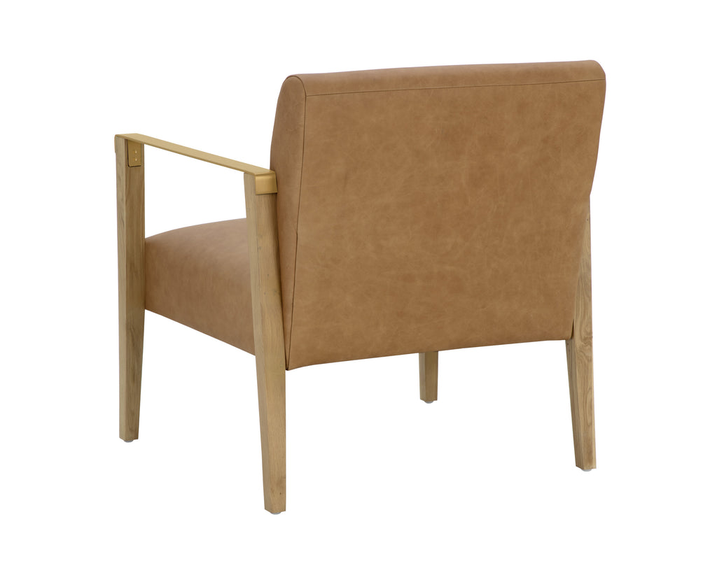 Earl Lounge Chair - Rustic Oak - Ludlow Sesame Leather | Sunpan Furniture - 110602