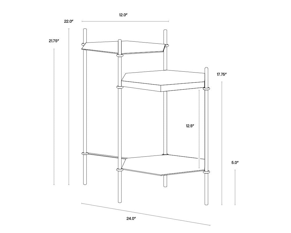 Hexall Side Table | Sunpan Furniture - 105525