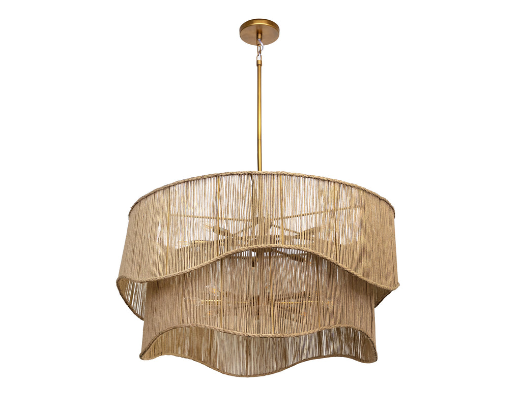 Rhine Chandelier - Natural Jute | Sunpan Furniture - 111706