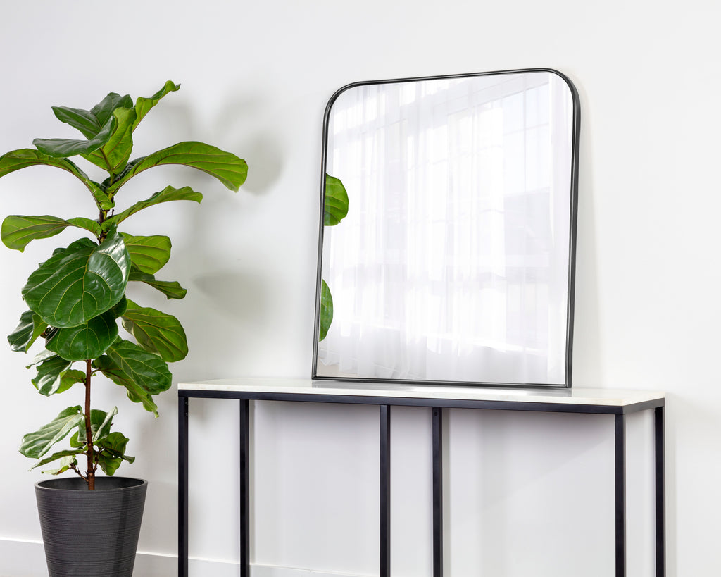 Calabasas Wall Mirror - Black | Sunpan Furniture - 109070