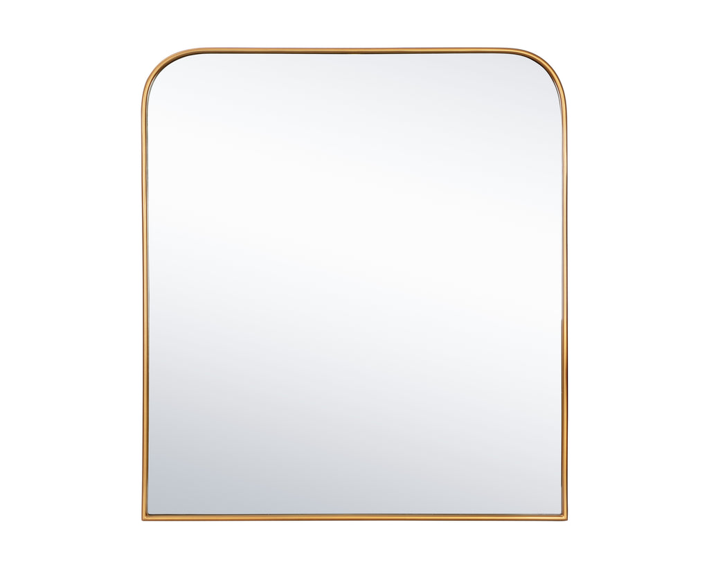 Calabasas Wall Mirror - Brass | Sunpan Furniture - 109069