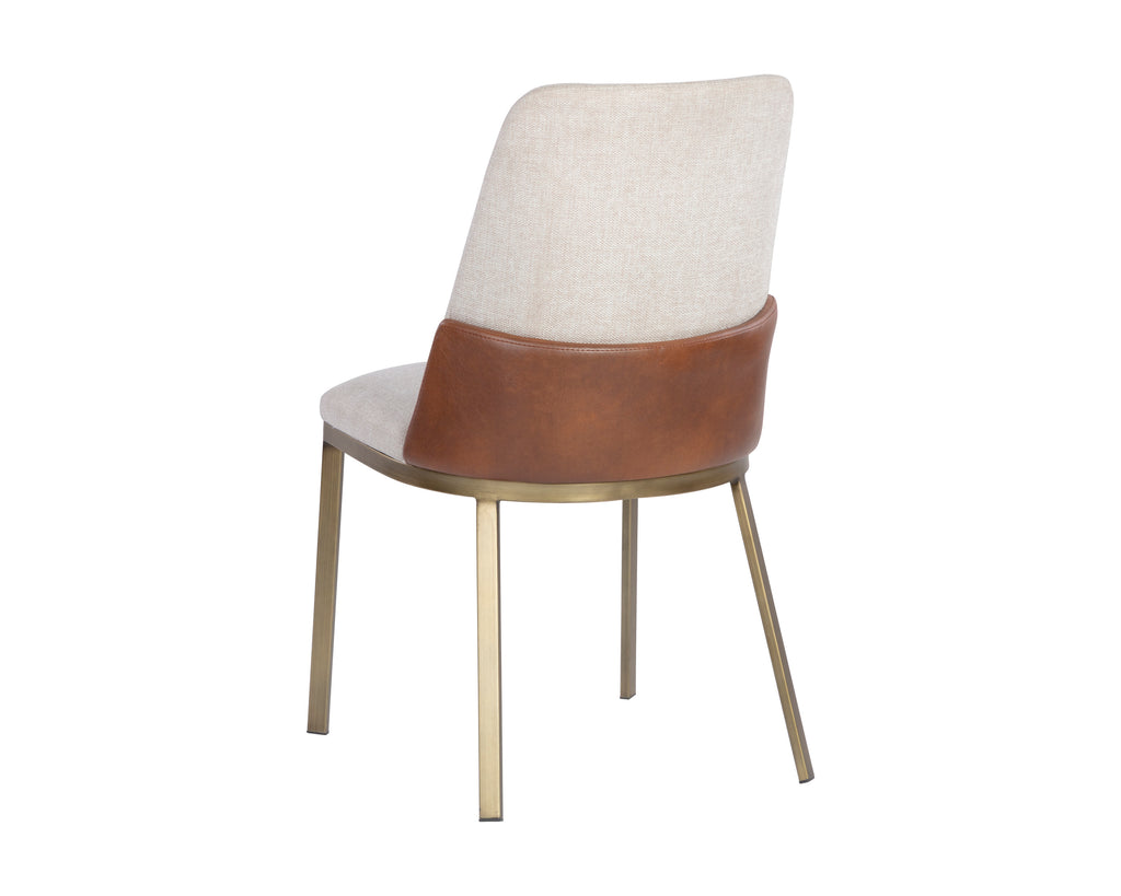 Marie Dining Chair - Belfast Oatmeal / Bravo Cognac | Sunpan Furniture - 107647