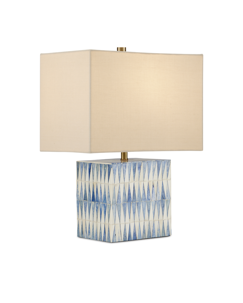 Currey & Co Nadene Blue & White Table Lamp | 6000-0887