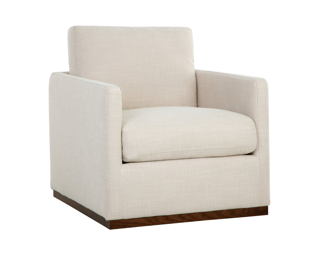 Portman Swivel Lounge Chair - Effie Linen | Sunpan Furniture - 107767