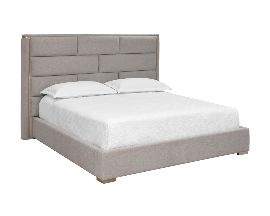 Clara Bed - King - Ernst Sandstone | Sunpan Furniture - 108709