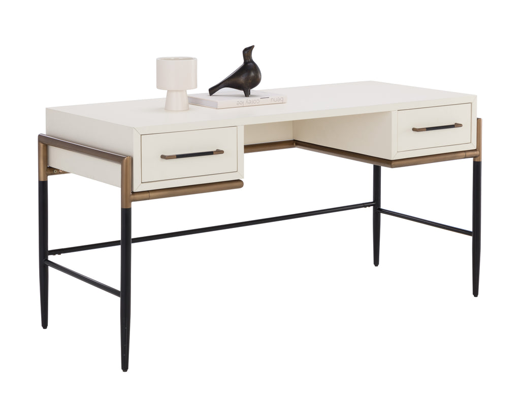 Weldrick Desk - Oyster | Sunpan Furniture - 110814