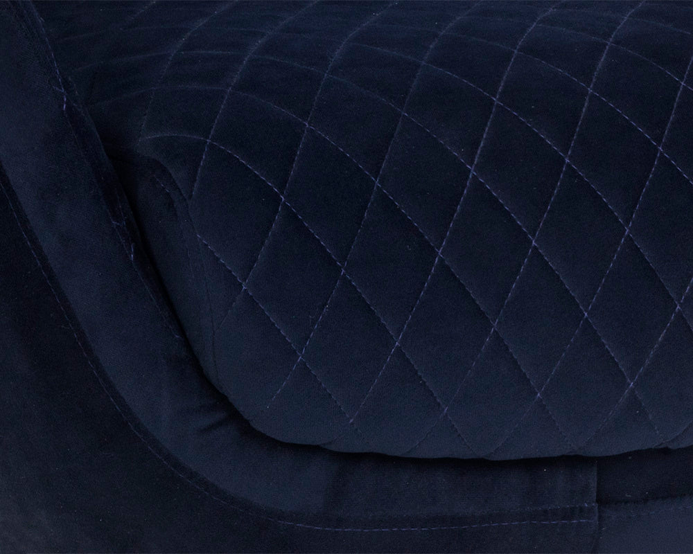 Carine Swivel Lounge Chair - Quilted Abbington Navy | Sunpan Furniture - 108045