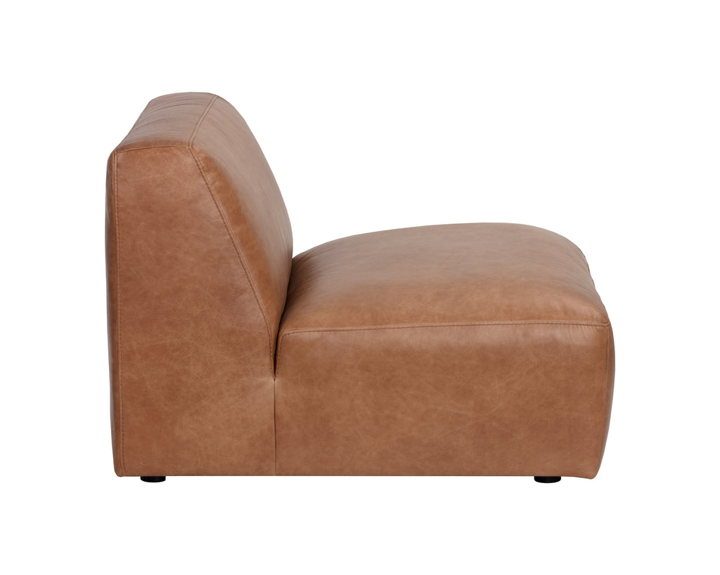 Watson Modular - Armless Chair - Marseille Camel Leather | Sunpan Furniture - 106176