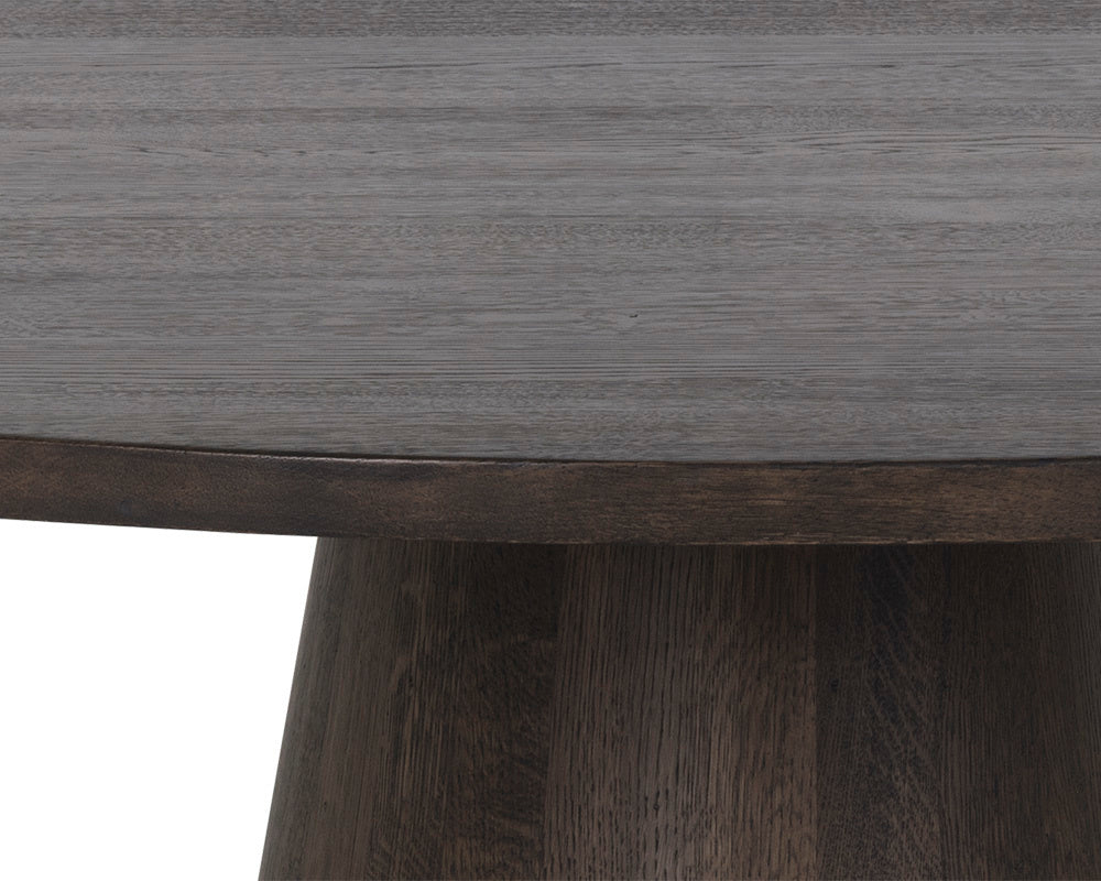 Elina Dining Table - Round - Brown Oak - 54" | Sunpan Furniture - 111023