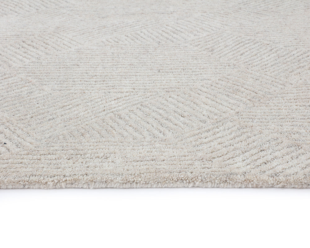 Calais Hand-Tufted Rug - Oatmeal / Grey - 10' X 14' | Sunpan Furniture - 109385