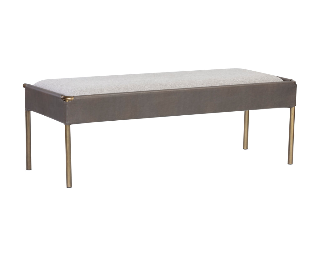 Bellevue Bench - Belfast Heather Grey / Bravo Ash | Sunpan Furniture - 106404