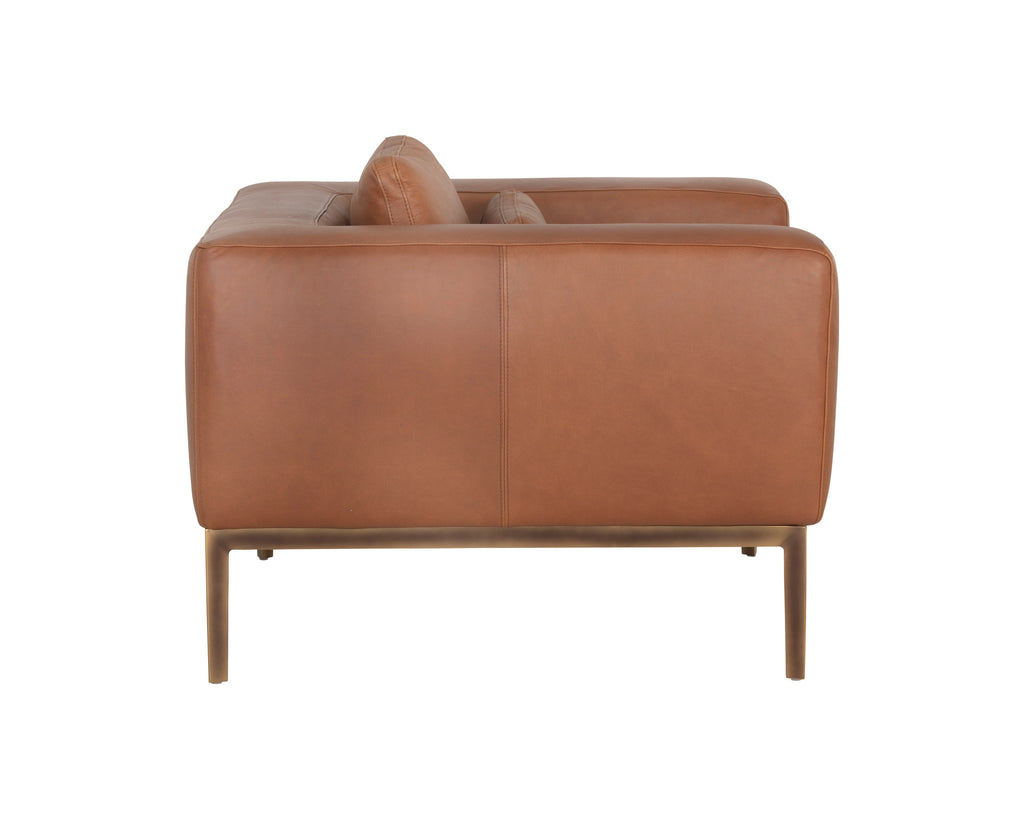 Burr Armchair - Behike Saddle Leather | Sunpan Furniture - 106138