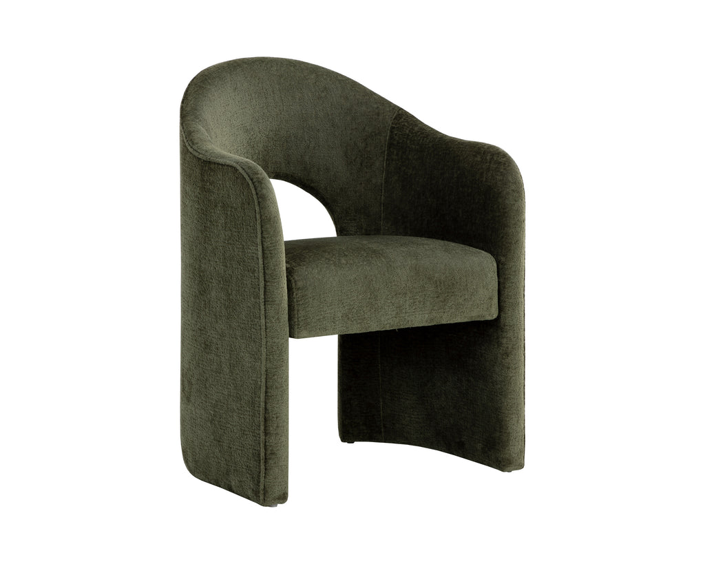 Anaya Dining Armchair - Bergen Olive | Sunpan Furniture - 111484