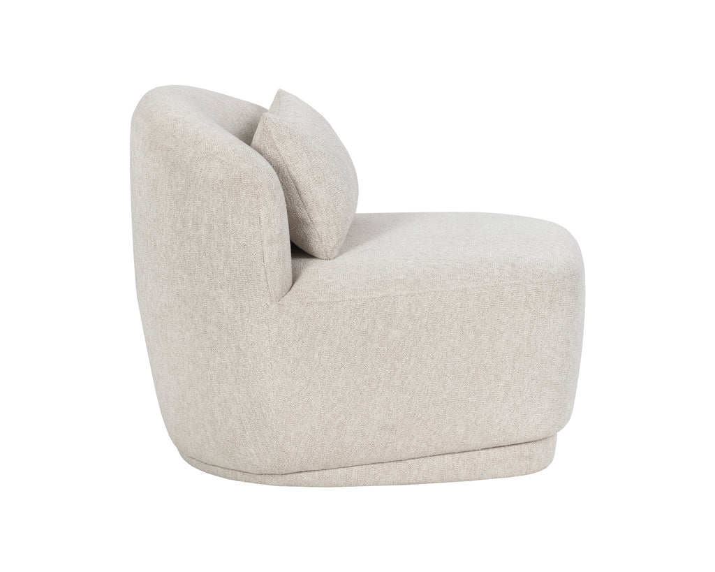 Soraya Swivel Armless Chair - Dove Cream | Sunpan Furniture - 107454