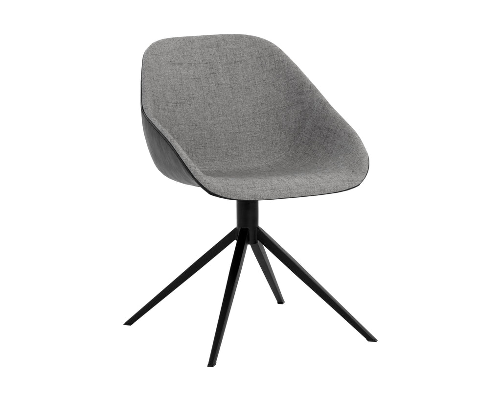 Mccoy Swivel Dining Chair - November Grey / Nightfall Black | Sunpan Furniture - 108011