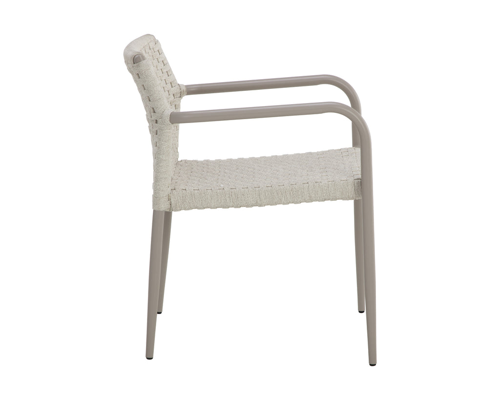 Casella Stackable Dining Armchair - Cream | Sunpan Furniture - 110979