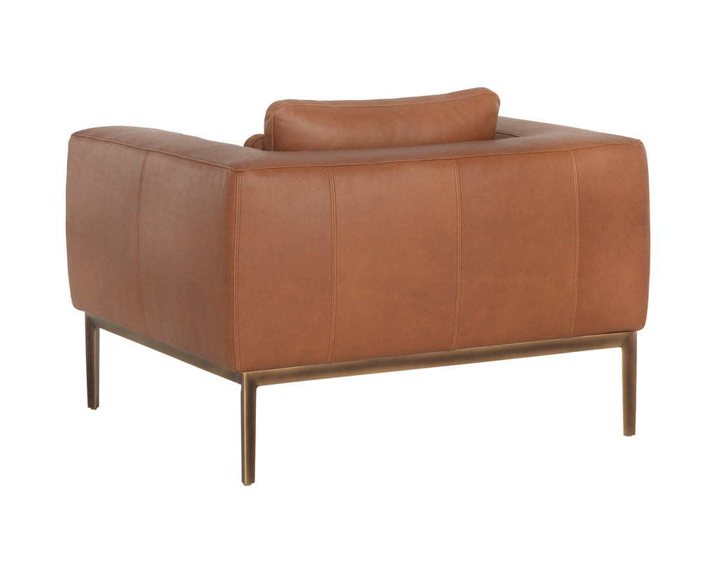 Burr Armchair - Behike Saddle Leather | Sunpan Furniture - 106138