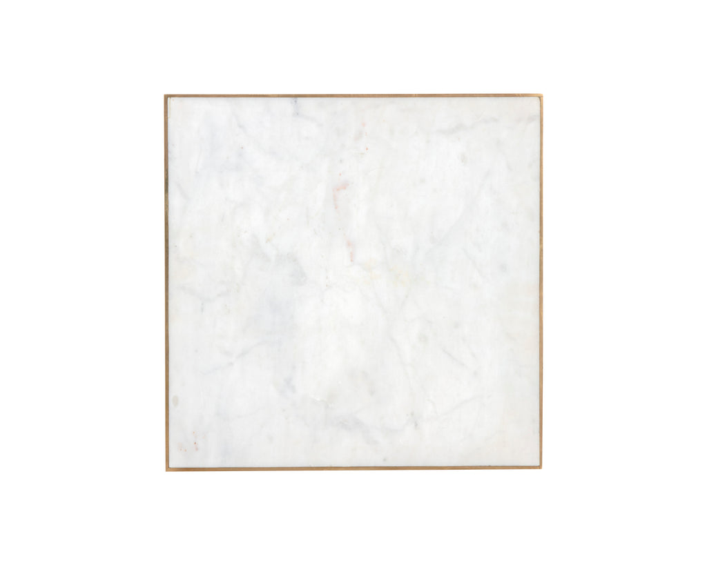 Daines End Table - White Marble | Sunpan Furniture - 107023