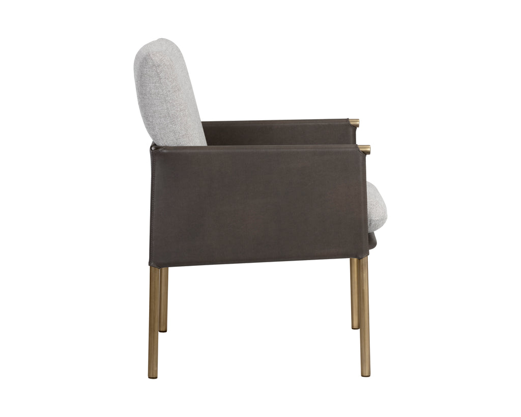 Bellevue Lounge Chair - Belfast Heather Grey / Bravo Ash | Sunpan Furniture - 106183