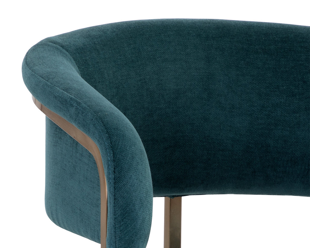 Marris Dining Armchair - Gold - Danny Teal | Sunpan Furniture - 109049