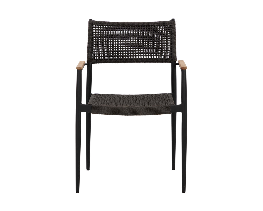 Nava Stackable Dining Armchair - Black | Sunpan Furniture - 111091