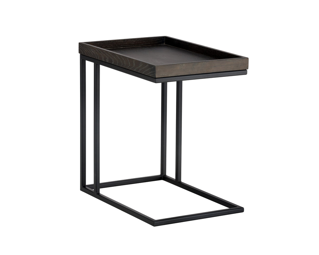 Arden C-Shaped Side Table - Black - Charcoal Grey | Sunpan Furniture - 104615