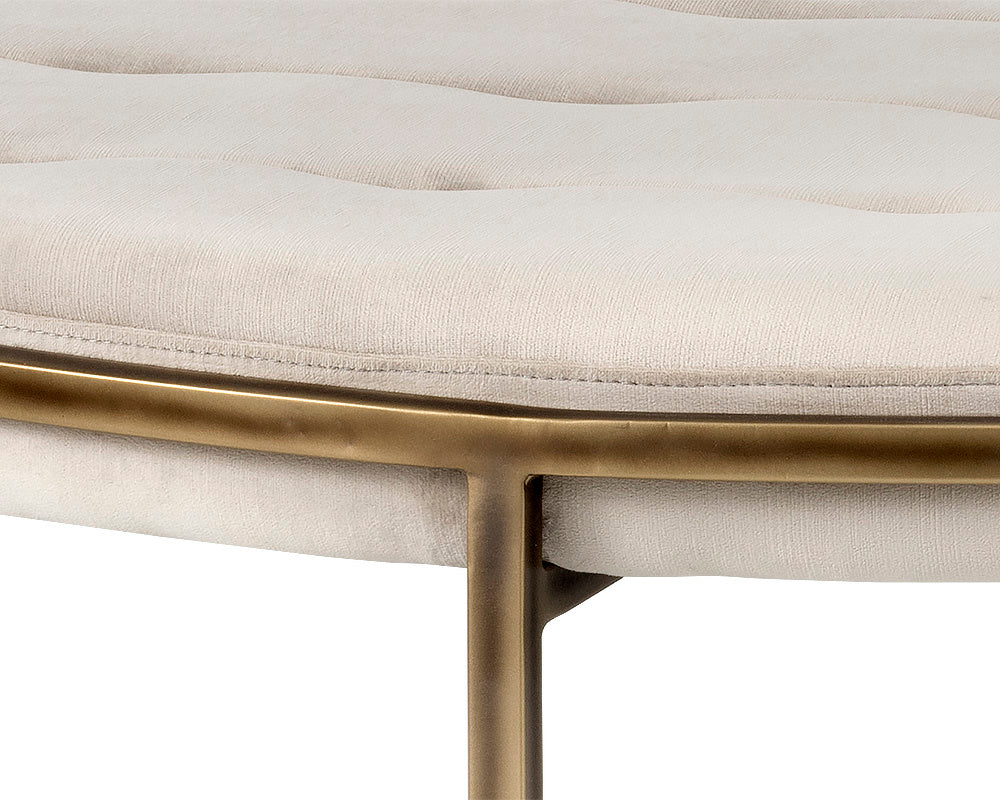 Ethel Ottoman - Round - Piccolo Prosecco | Sunpan Furniture - 102773