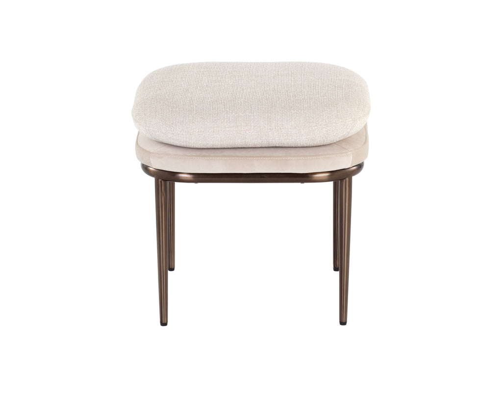 Koffi Stool - Dark Bronze - Chacha Cream / Meg Taupe | Sunpan Furniture - 109315