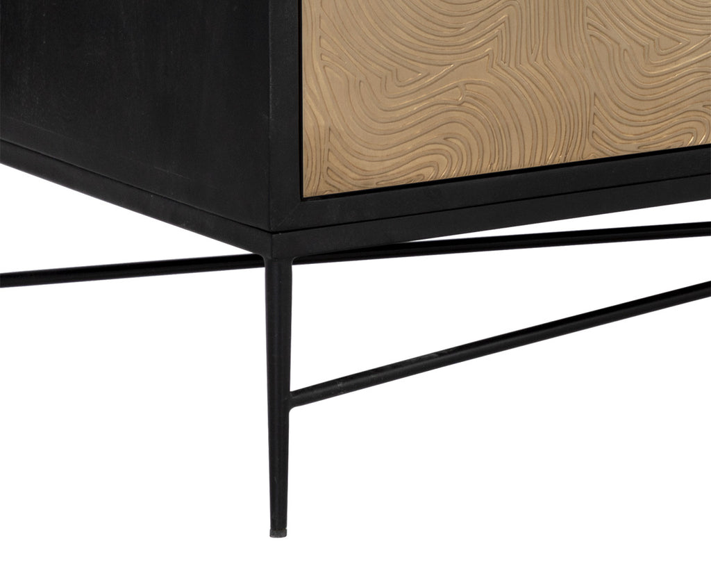 Algarve Sideboard - Black / Champagne Gold | Sunpan Furniture - 111015