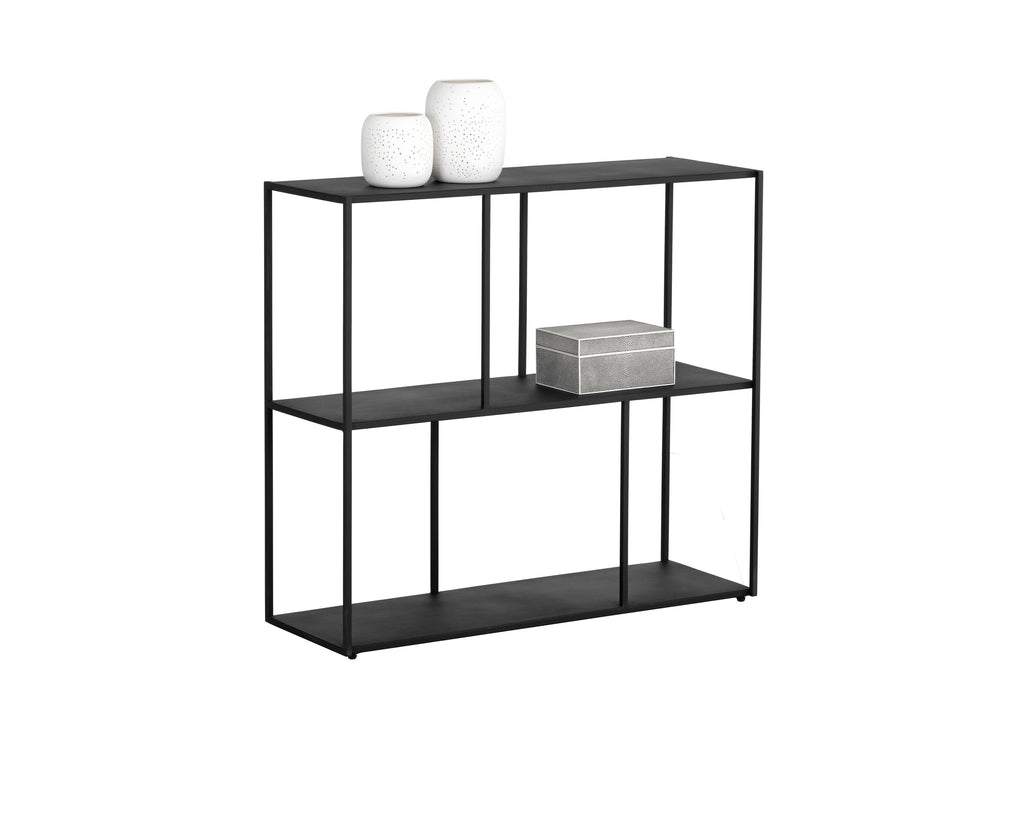 Eiffel Low Bookcase - Medium - Black | Sunpan Furniture - 106601