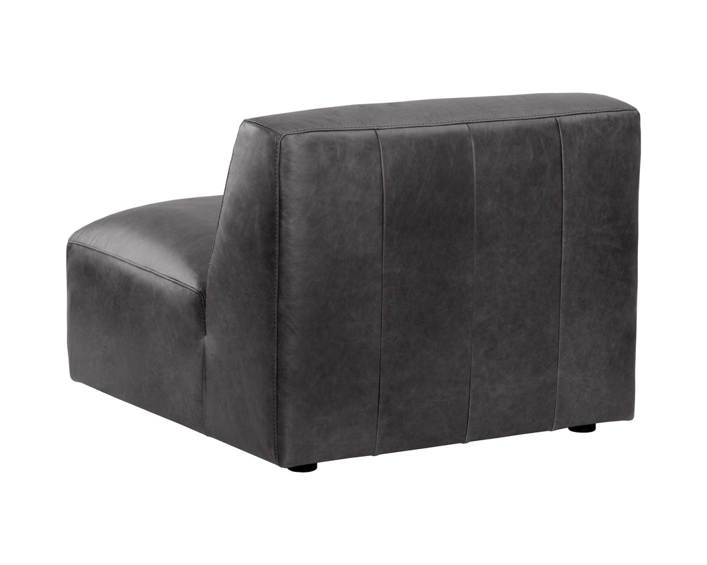 Watson Modular - Armless Chair - Marseille Black Leather | Sunpan Furniture - 106174