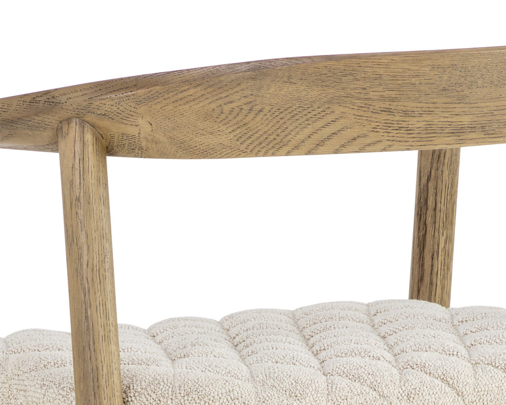 Jeremy Counter Stool - Weathered Oak - Dove Cream | Sunpan Furniture - 111008