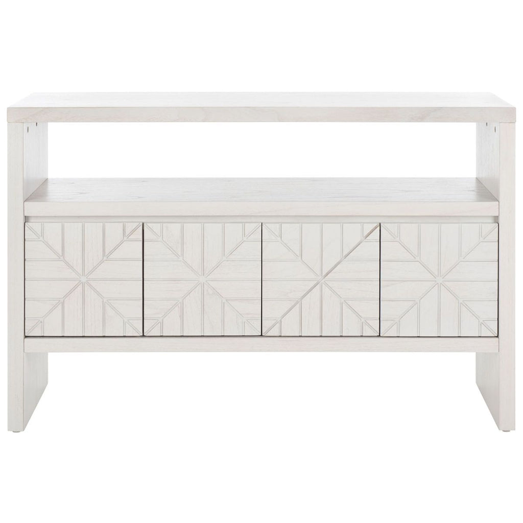 Safavieh Zella 4 Door Console Table, White Washed