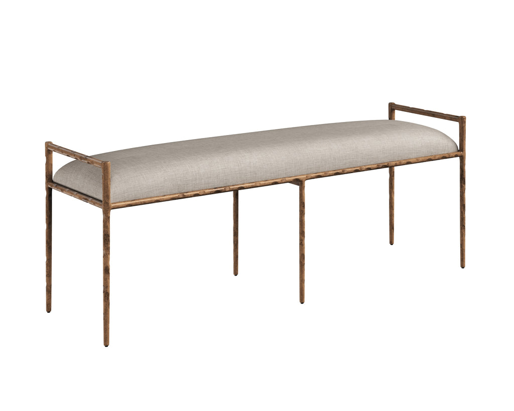 Esai Bench - Zenith Taupe Grey | Sunpan Furniture - 110136