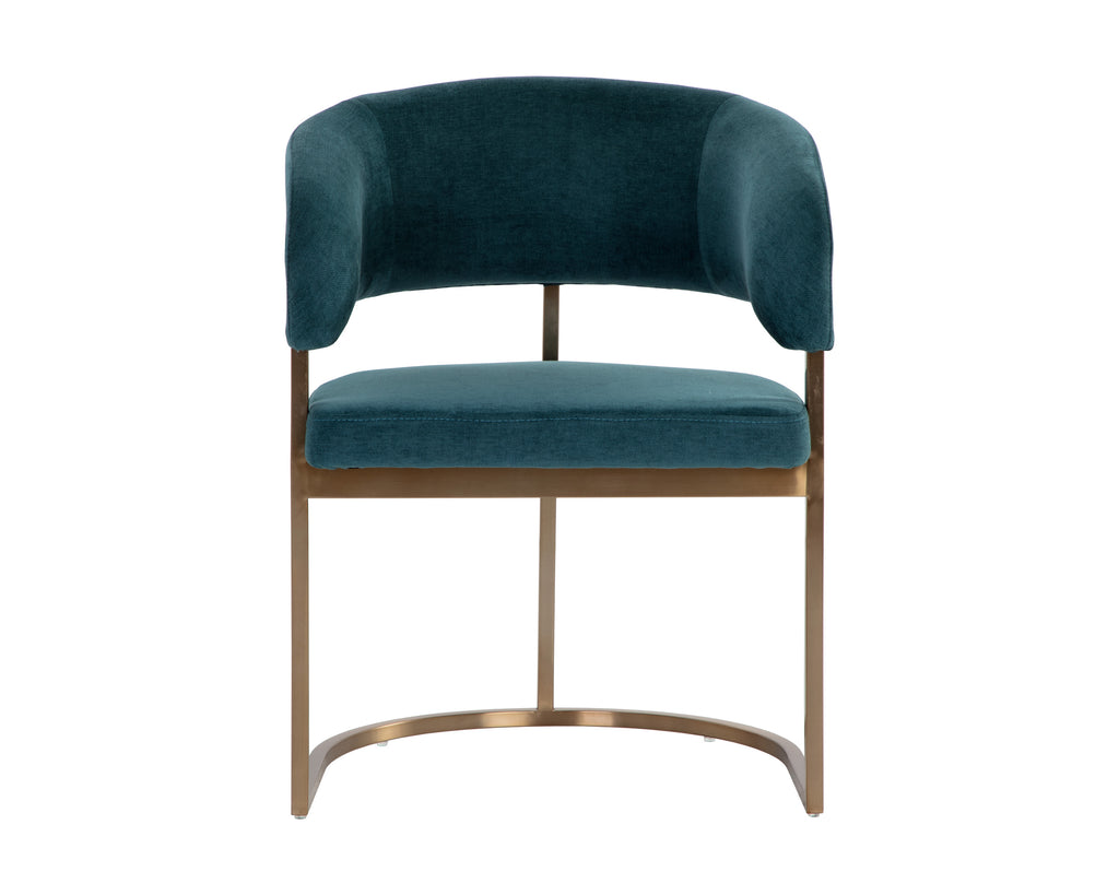 Marris Dining Armchair - Gold - Danny Teal | Sunpan Furniture - 109049