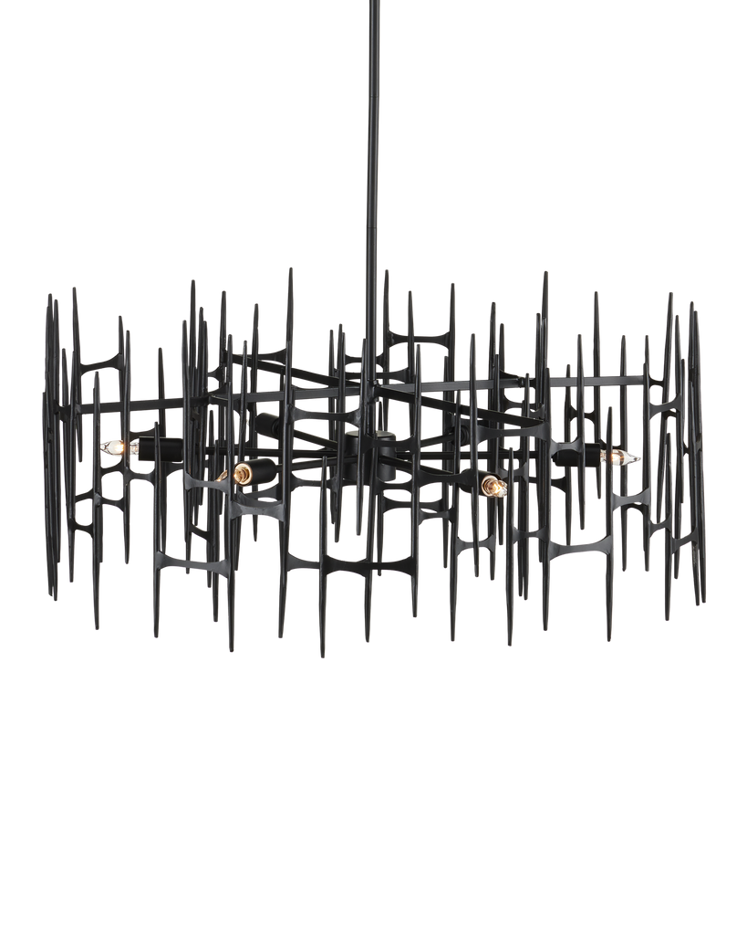 Currey & Co Attingham Black Chandelier | 9000-1091