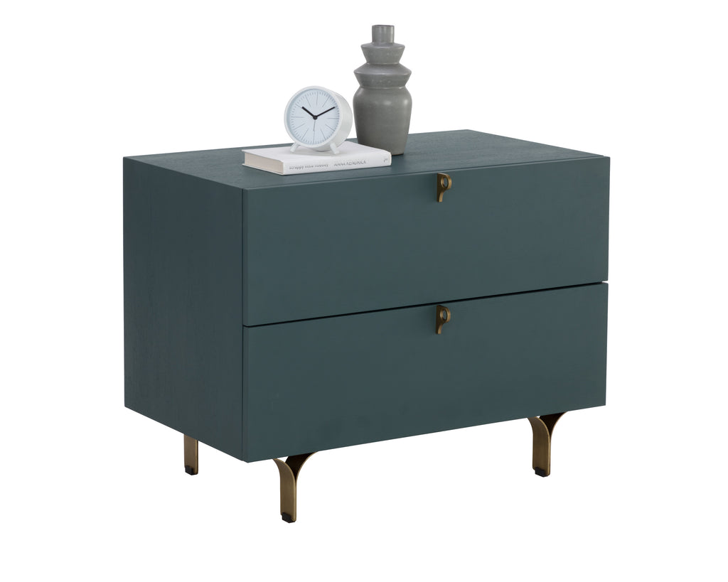 Celine Nightstand - Large - Teal | Sunpan Furniture - 110371