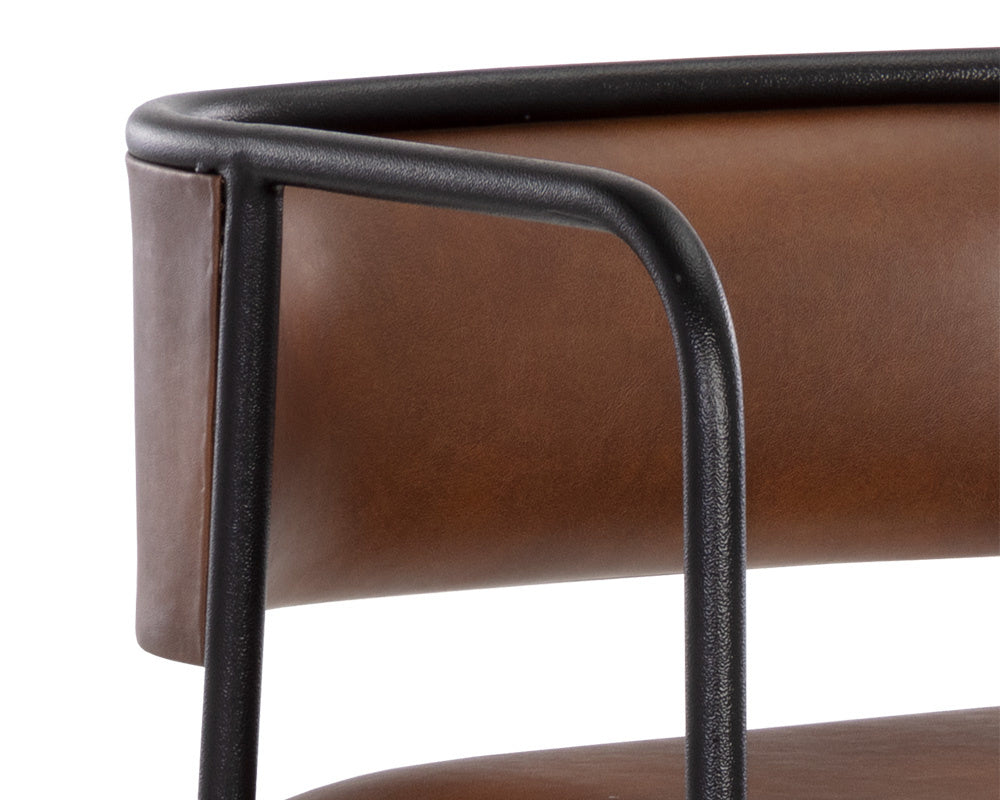 Brenan Barstool - Bravo Cognac | Sunpan Furniture - 108095