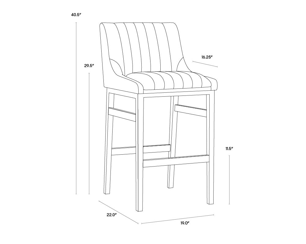 Halden Barstool - Bravo Cream | Sunpan Furniture - 104971