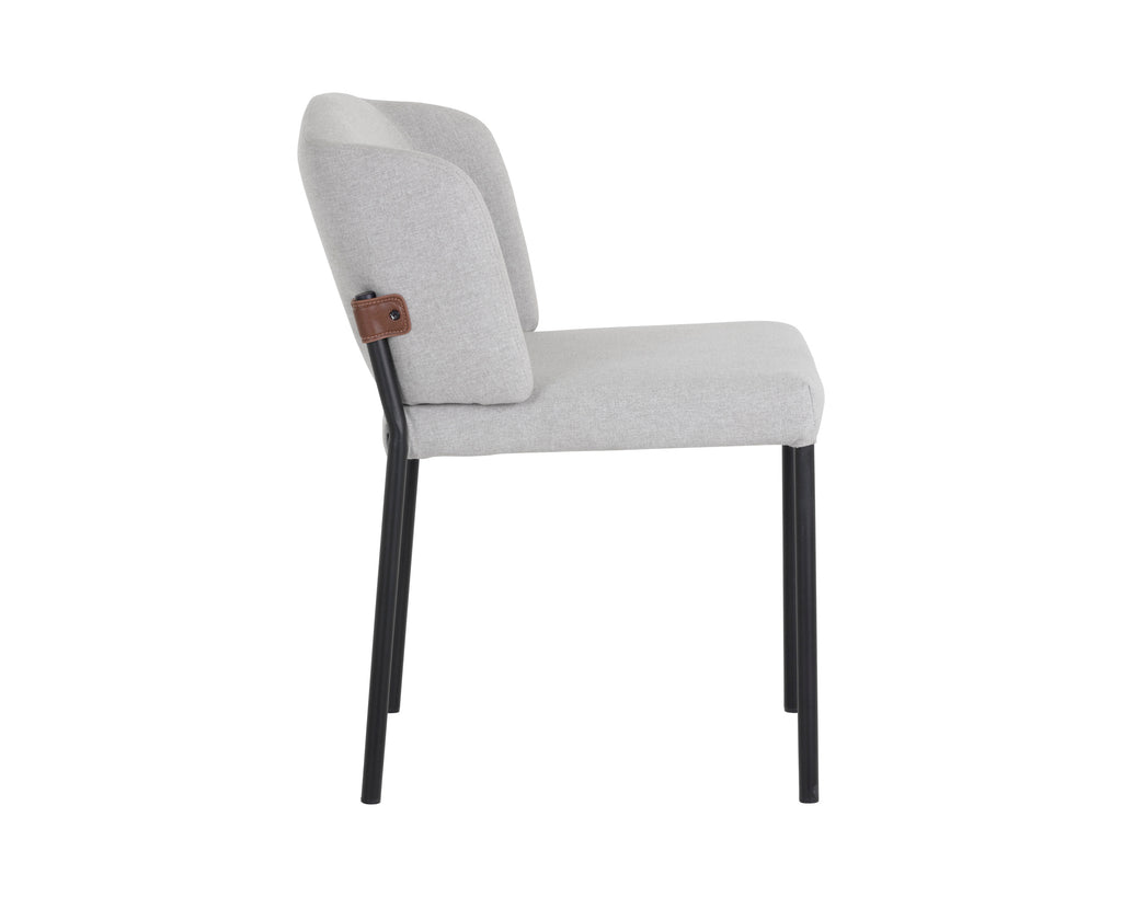 Pearce Dining Chair - Light Grey / Bravo Cognac | Sunpan Furniture - 107965