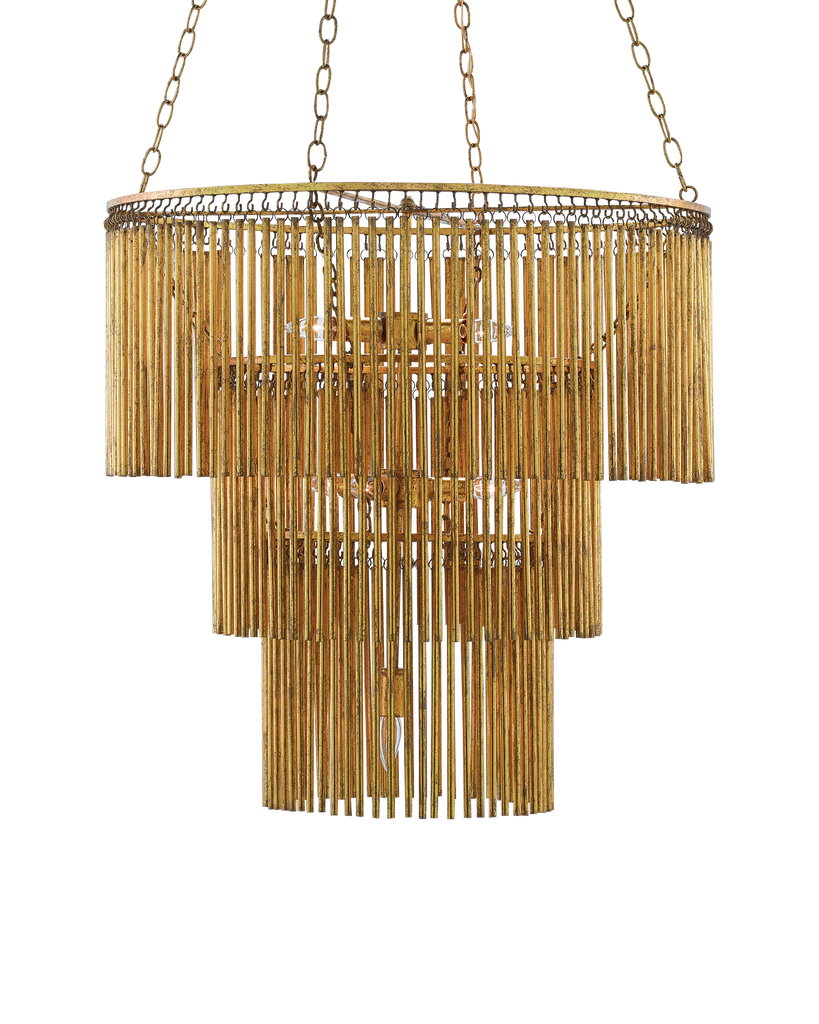 Currey & Co Mantra Gold Chandelier | 9000-0247