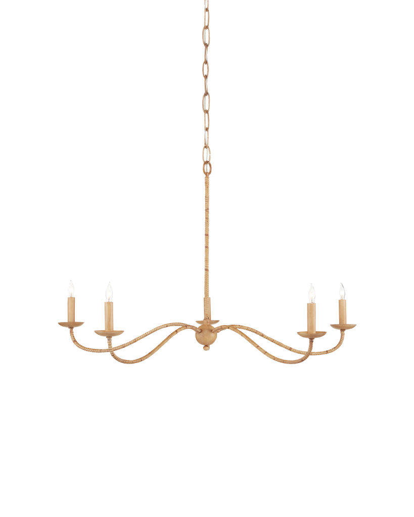 Currey & Co Saxon Small Tan Chandelier | 9000-0848